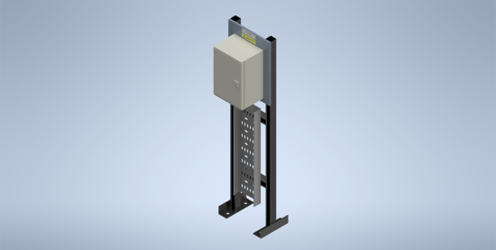 Picture of Galvanised Steel Stand With Schneider Enclosure (NSYPLM32)