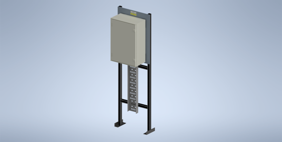 Picture of Galvanised Steel Stand with Schneider Enclosure (NSYPLM64)