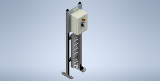 Picture of Galvanised Steel Stand with 32A Isolator and Emergency Stop