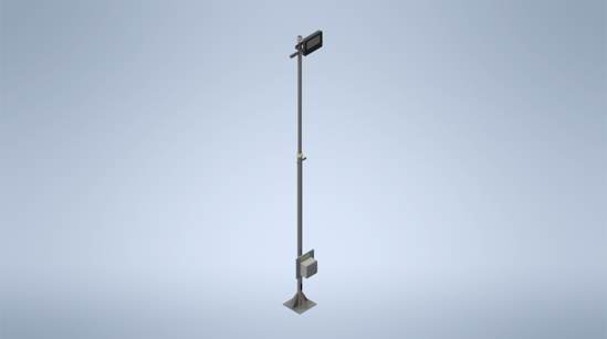 Picture of Bridges Galvanised Lighting Post with One 30W LED Floodlight