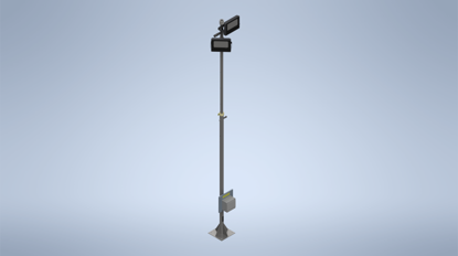 Picture of Bridges Galvanised Lighting Post with Two 30W LED Floodlights