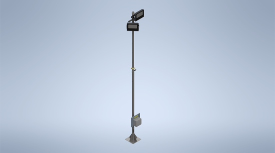 Picture of Bridges Galvanised Lighting Post with Two 30W LED Floodlights