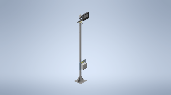 Picture of Lighting Column No.1 – One 30W LED Floodlight on a Bridges Lighting Column