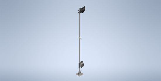 Picture of Lighting Column No.5 – One 30W LED Floodlight with PIR on a Bridges Lighting Column